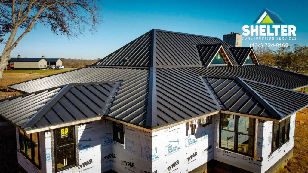 Standing Seam Metal Roof - High Point North Carolina.  New Construction Metal Roof. Eden North Carolina Roof Contractor